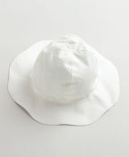 Soft White Baby Sun Hat - White
