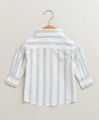 Baby Boys' Mint Stripes Co-ord Set - White & Blue