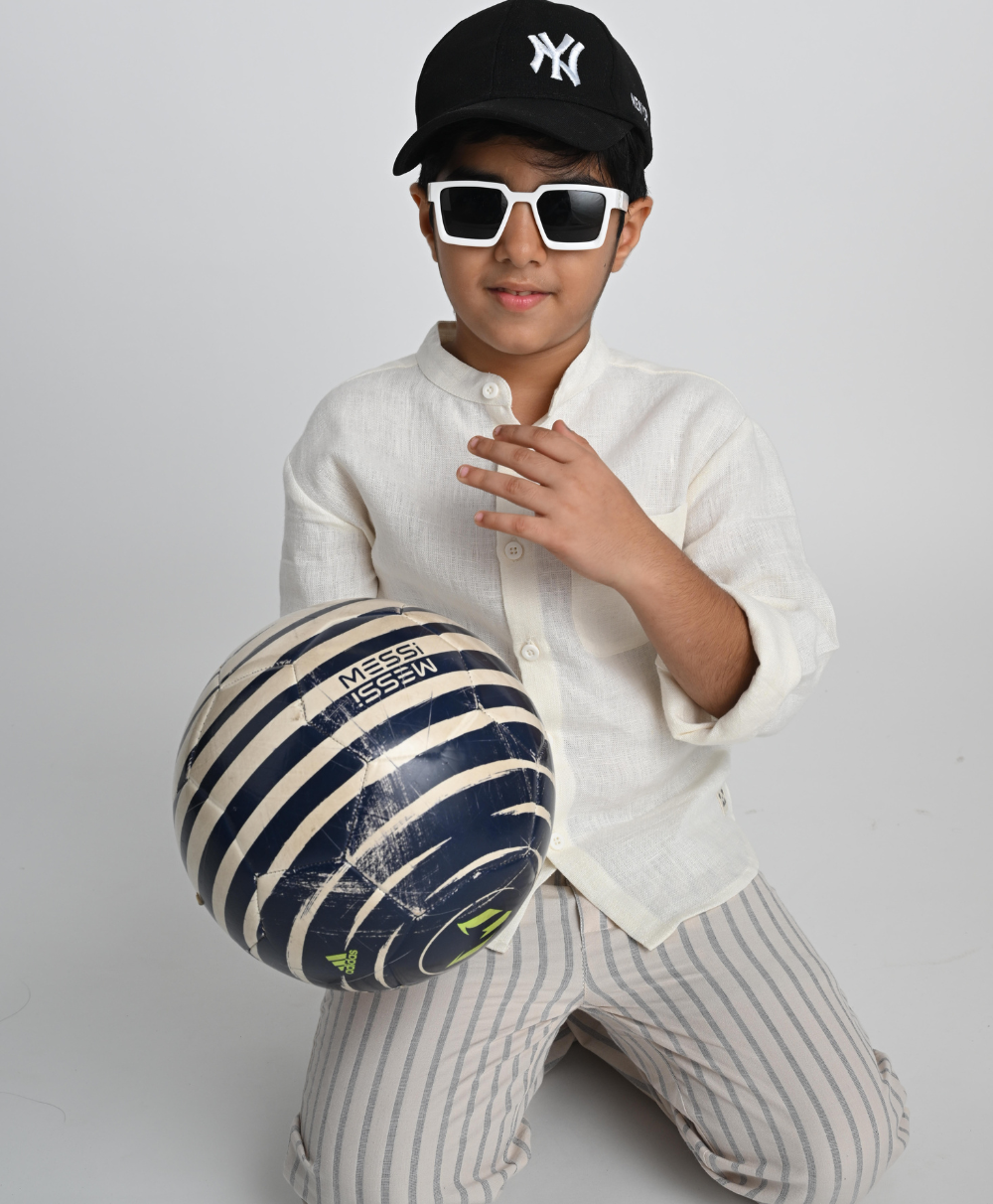Classic Full-Sleeves Cotton Shirt - Off-White