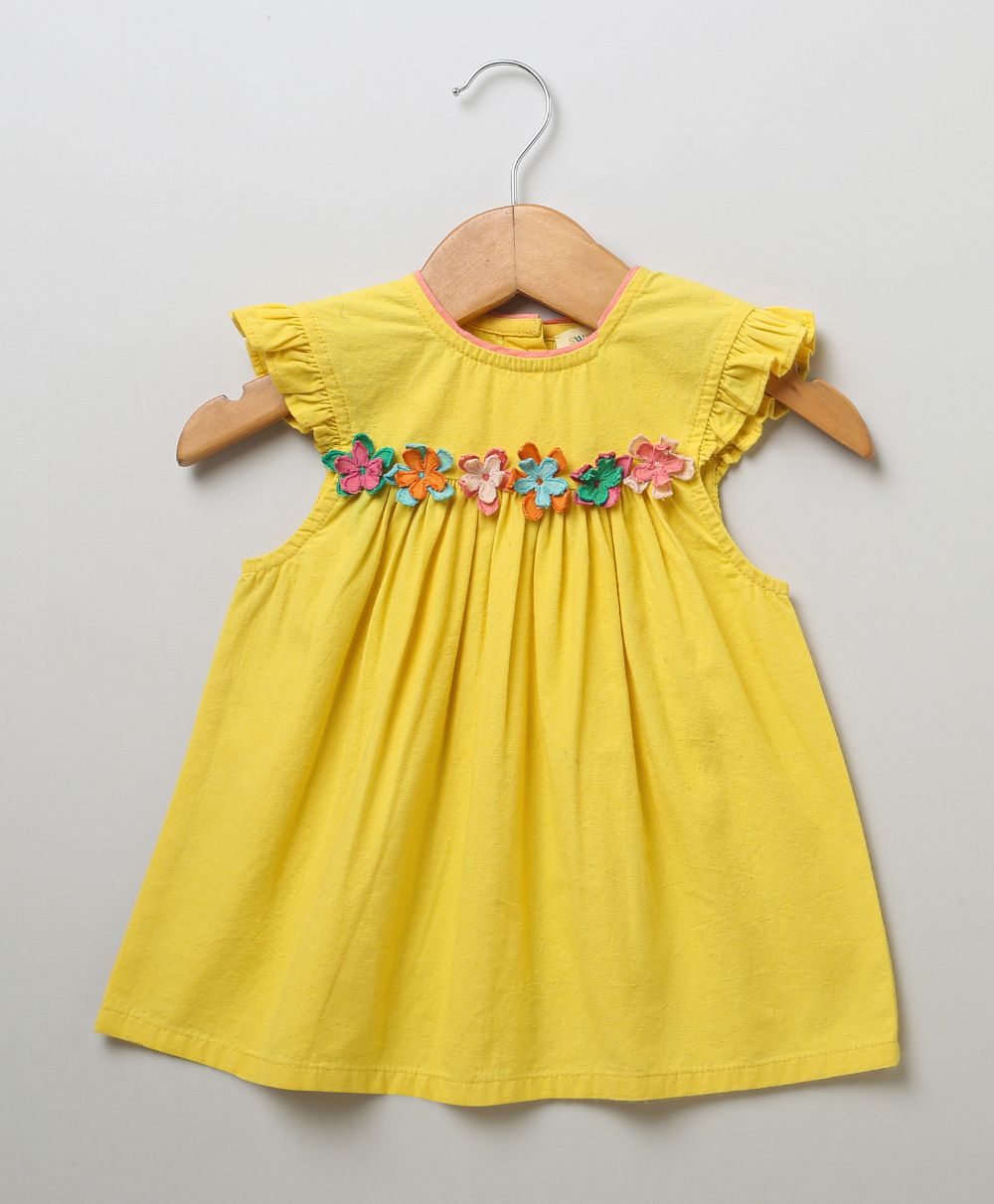 Flutter Sleeves Top - Yellow