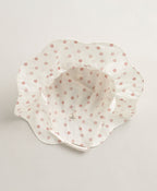 Baby Girls' Cotton Tiny Petal Summer Romper & Hat Set - White