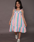 Striped Cotton Dress - Multicoloured