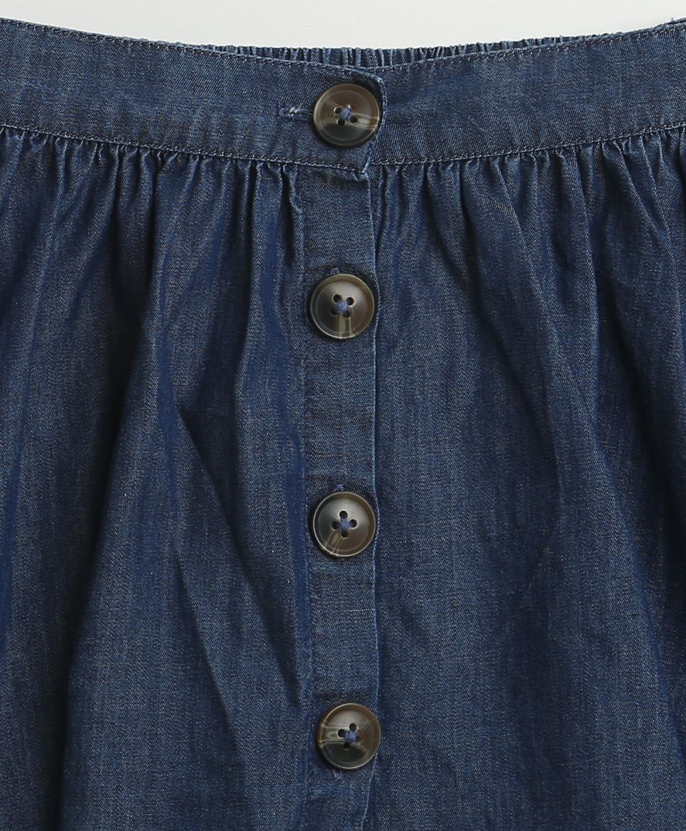 Classic Denim Skirt - Navy