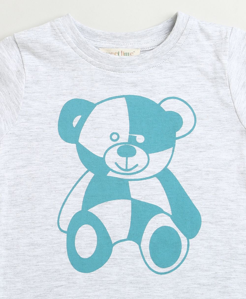 Teddy Bear T-shirt - Light Grey