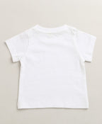 Unisex Little Wanderer Summer Cotton Romper & White T-shirt Set - Grey & White