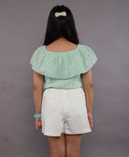 Girls Cotton Twill Shorts - White