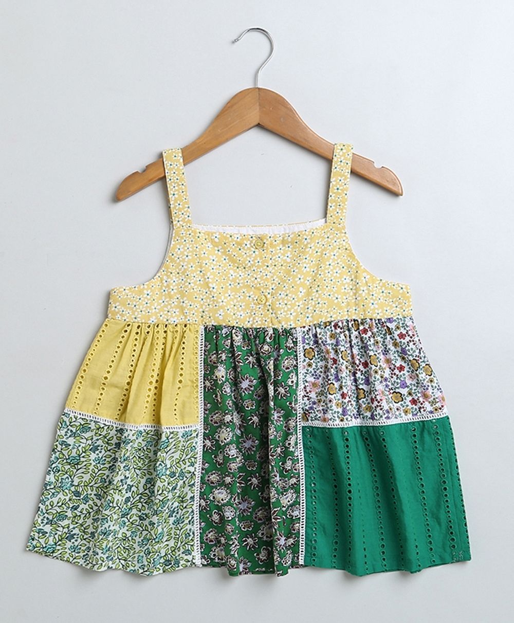 Floral Fusion Cargo Chic Set - Yellow & Green