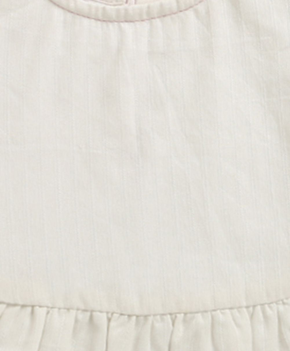 Organic Cotton Classic Charm Bib & Bonnet- White