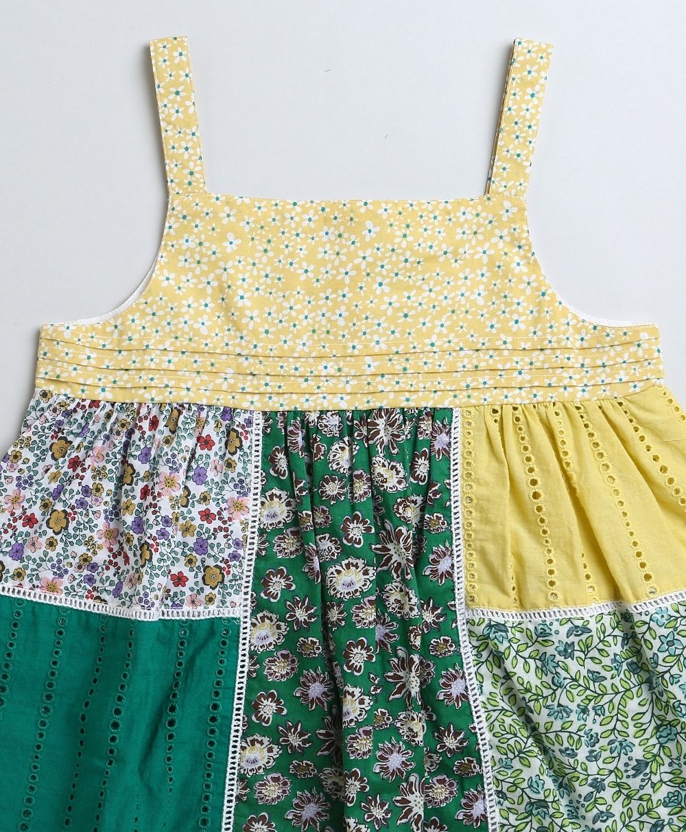 Floral Fusion Cargo Chic Set - Yellow & Green