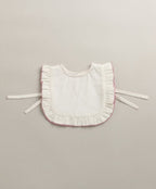 Organic Cotton Classic Charm Bib & Bonnet- White