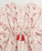 Scarlet Bloom Organic Cotton Kimono Dress - Off White