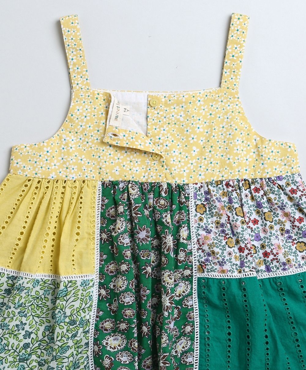 Floral Fusion Cargo Chic Set - Yellow & Green
