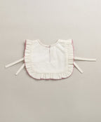 Organic Cotton Classic Charm Bib & Bonnet- White