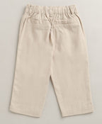 The yelllow Checks shirt  & Khaki Cotton Co-ord Set -  Biege