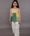 Girls Linen Cargo Pants - White