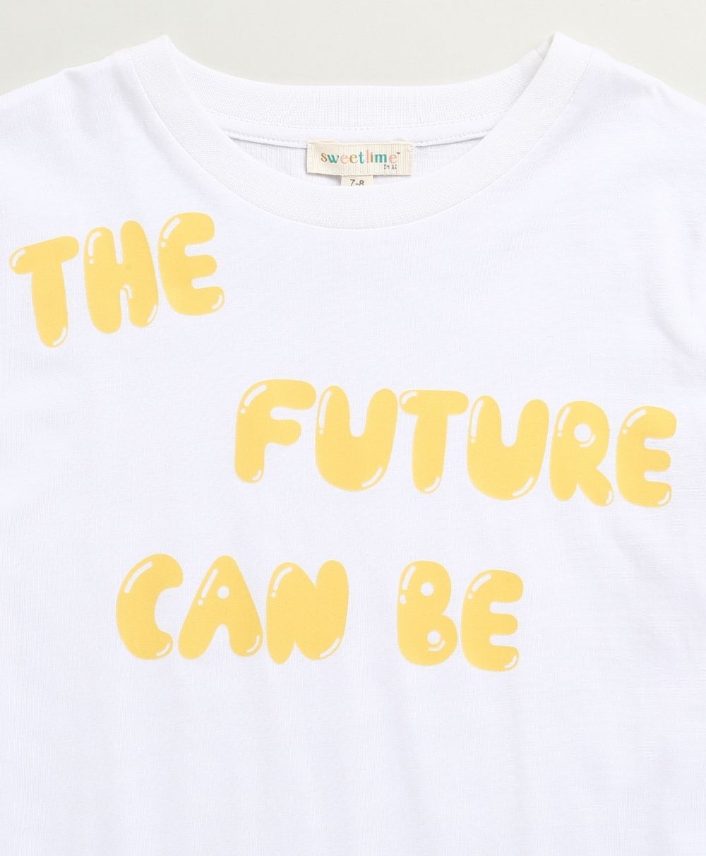 Awesome Future Cotton T-shirt Streetwear - White