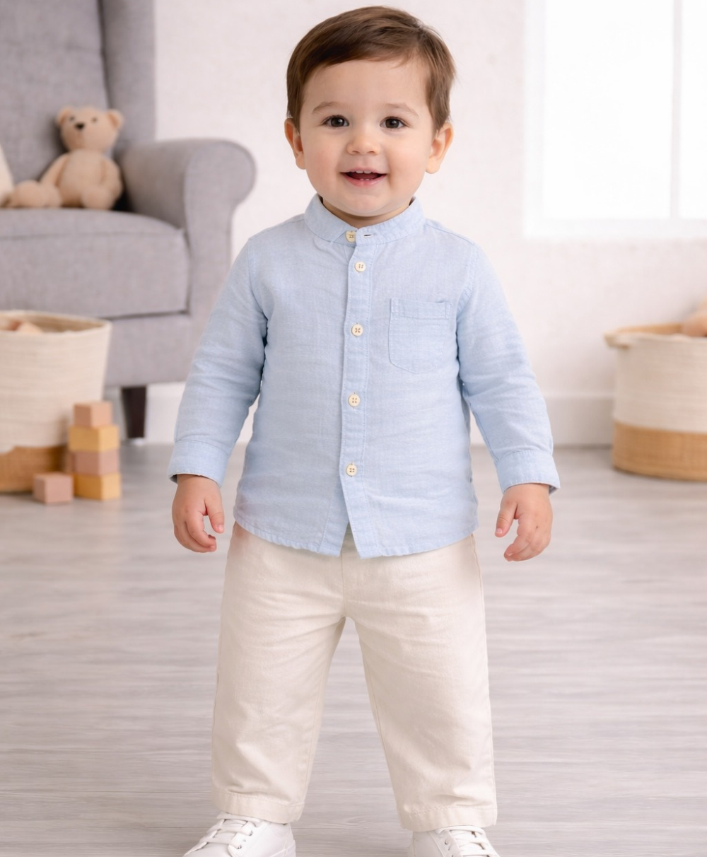 Cloud Roll-Up Cotton Linen Pants - Off-White