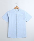 Cotton Linen Shirt - Blue