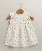 Dobby Shell Top & Pink Tweed Organic Cotton Shorts Set – White