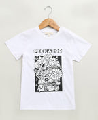Unisex Peekaboo Cotton White T-shirt - Streetwear - White