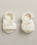 Little Pearl Crochet Baby Booties – White