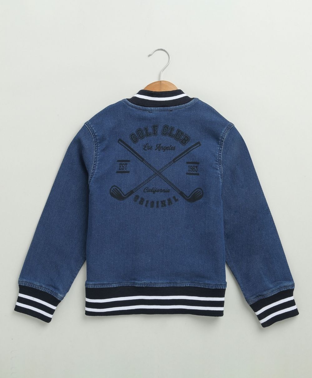 Cotton Denim Jacket - Blue