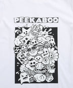 Unisex Peekaboo T-shirt & Graffiti Cotton Elastane Shorts - Streetwear - White & Black