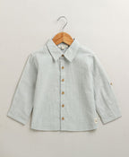 The Little Explorer Mint & Khaki Cotton Co-ord Set - Mint & Biege