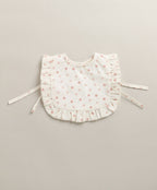 Organic Cotton Rosy Charm Bib & Bonnet- White