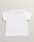 The Little Farmhouse Plaid Organic Cotton Romper & White T-shirt Set - Pink & Beige