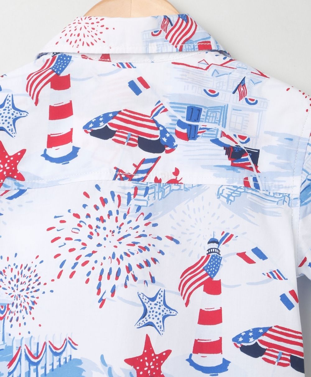 Light House Cotton Shirt - White