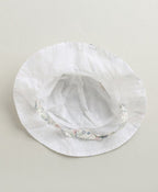Blossom Breeze Organic Cotton Co-ord Set with A Hat - White