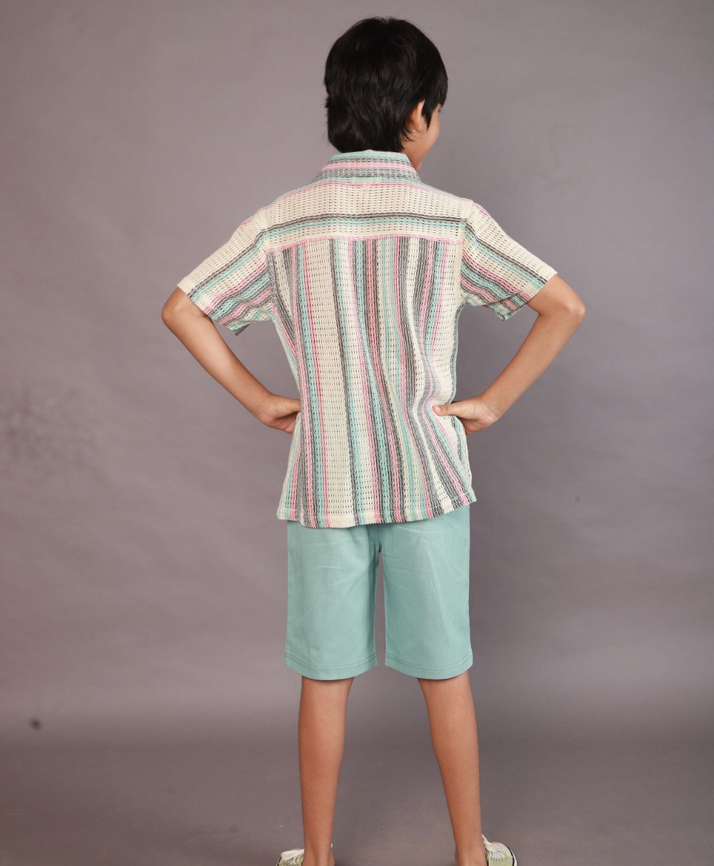 Cotton Twill Shorts - Green