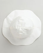 Soft White Baby Sun Hat - White