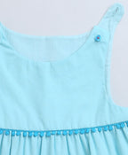 Sleeveless Cotton Dress and Bloomer Coord Set - Sky Blue