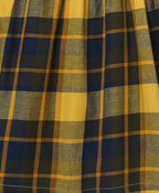 Long Sleeves Plaid Flannel Dress - Yellow & Black