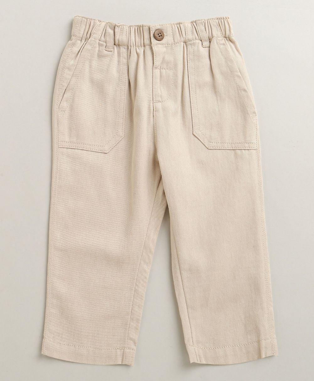 The Little Explorer Mint & Khaki Cotton Co-ord Set - Mint & Biege