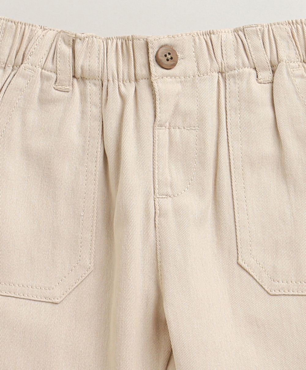The Little Explorer Mint & Khaki Cotton Co-ord Set - Mint & Biege