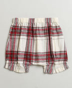 Classic Plaid Ruffle Sleeve Top and Shorts Co-ord Set - White &  Red