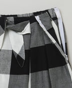 Checkered Organic Cotton Skort -  White & Black