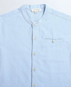 Cotton Linen Shirt - Blue