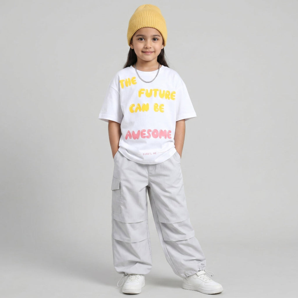 Awesome Future Cotton T-shirt Streetwear - White
