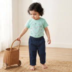 Lucky Heart T-shirt & Denim Explorer Relaxed Jogger Pants Co-ord Set - Blue & Navy