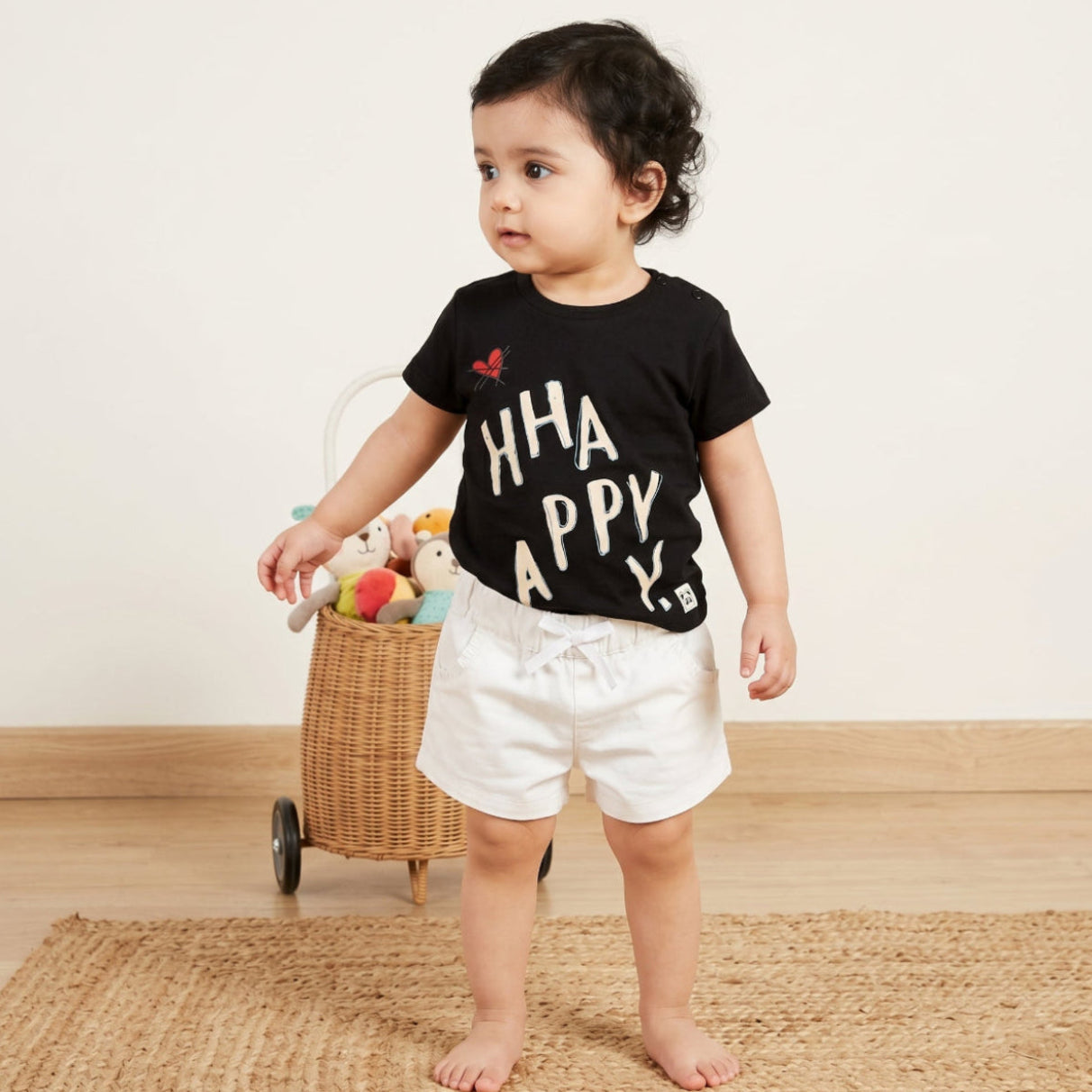 Bow-Tie Cotton Twill Shorts - White
