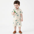 Frog Print Cotton Co-ord  Set - Off-White