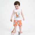 Koala Printed Cotton Shorts - Orange