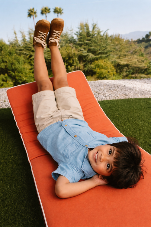 Baby Boys'  Denim and Beige Set - Blue & Beige