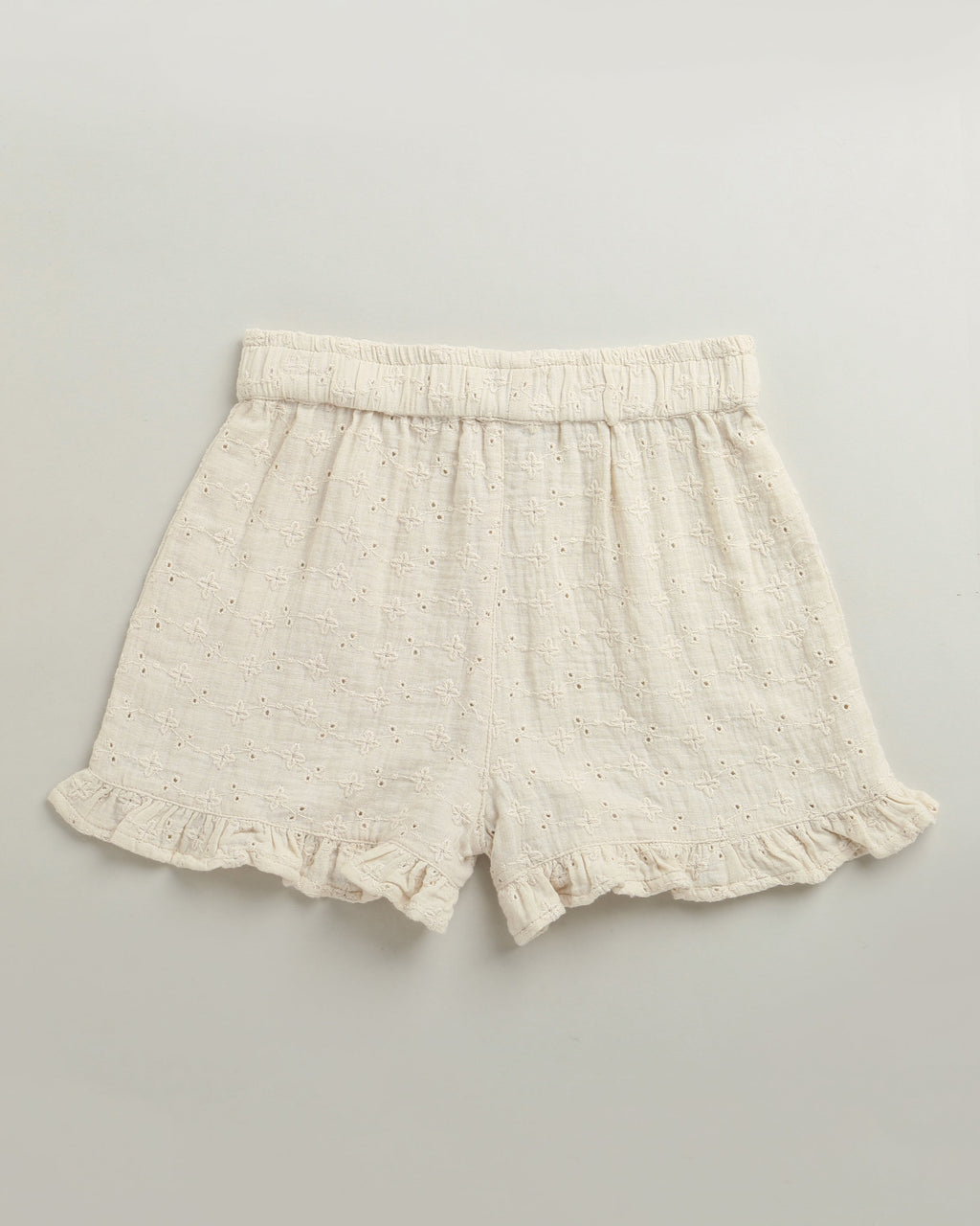 Girls Vanilla Whimsy Ruffle Cotton Co-ord Set - Off-White