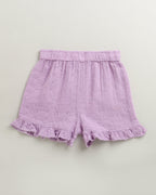 Girls Blossom Ruffle Co-ord Set - Lilac
