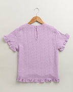 Girls Blossom Ruffle Co-ord Set - Lilac